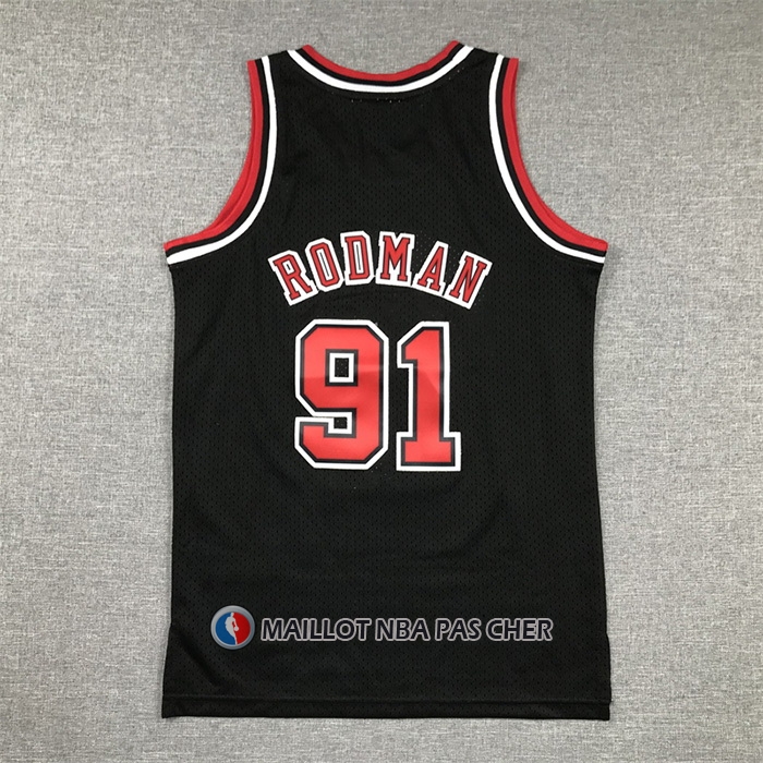 Maillot Enfant Chicago Bulls Dennis Rodman NO 91 Mitchell & Ness 1997-98 Noir